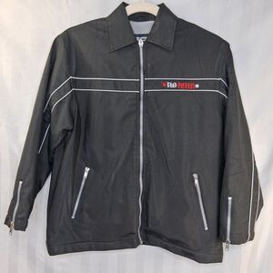 Vintage No Fear Riding Jacket Full Zip Maltese Cross On Back Size S